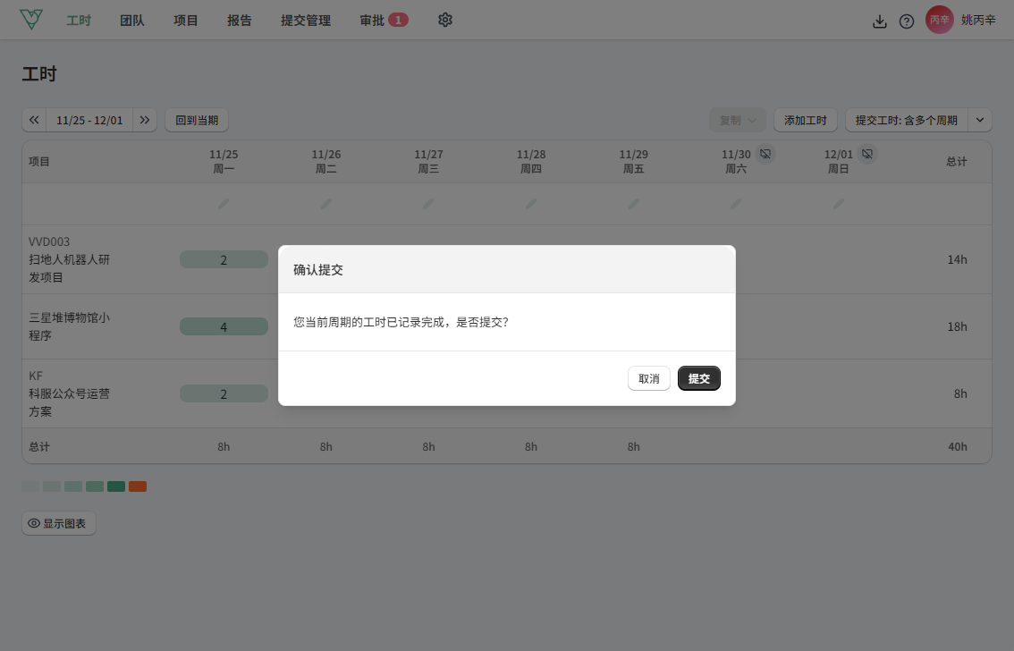 维拉工时-自动提交提醒
