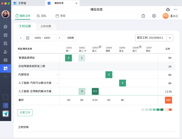 维拉工时2.0